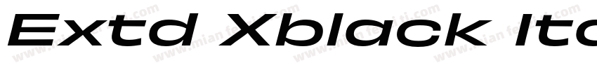 Extd Xblack Italic字体转换